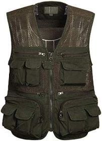 Mens Waistcoat Summer Outdoor Casual Fishing Safari Hiking Vest with Multi-Pocket