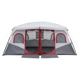 10 Person Family Cabin Tent, 2 Room Huge Tent with Storage Pockets for Camping Accessories