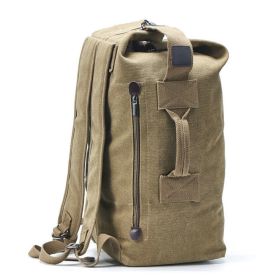 Men's Canvas Backpack Rucksack Hiking Travel Duffle Bag Military Handbag Satchel